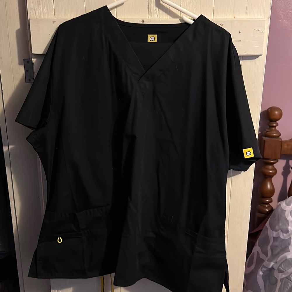 Wonderwinks 2xl black scrub set